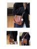 Korean Style Retro Square Bucket Bag - Versatile Large Capacity Crossbody for Women