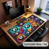Soccer Theme Custom Mouse Pad Personalized With Name Text Customized Desk Mat For Office Home Decor