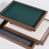 Beige Walnut Grain Wood Jewelry Display Tray for Earrings, Necklaces, and Bracelets