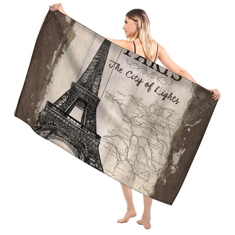 

Christmas Retro Bathroom Adult Soft Bath Towel Sauna Large Beach Towel Modern Fitness Towel Hotel Women s Shower Quick Drying W40*H60(CM)