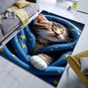 15 Sizes Blue Blanket Cat Print Carpet for Bedroom Living Room Bedside Sofa Floor Mat Modern Home Decor Play Area Rug Great Gift