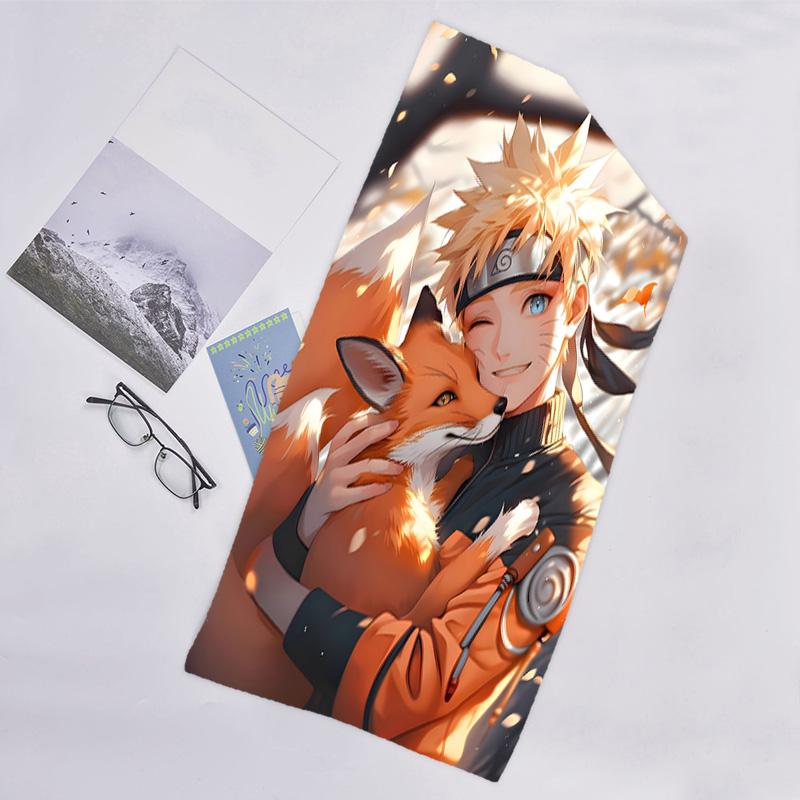 1pc NARUTO Beach Towel, Beach and Seaside Swimming Pool Equipment, Fashion Pattern, Rectangular, Travel Essentials