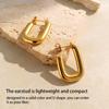 1 Pair Women Ear Studs Metal Solid Color Earring Casual Piercing Jewelry Engagement Dressing Earstud Decoration