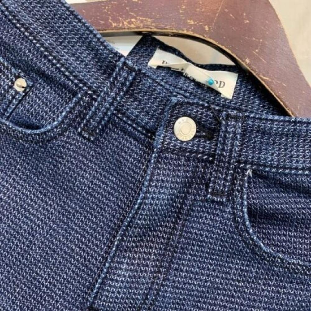 C S In The Room Ykk Zipper Tweed Straight Wide Denim pantS One Color
