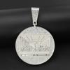 Exaggerated Large Round Pendant Necklace - Trendy Hip Hop Cuban Chain for Men
