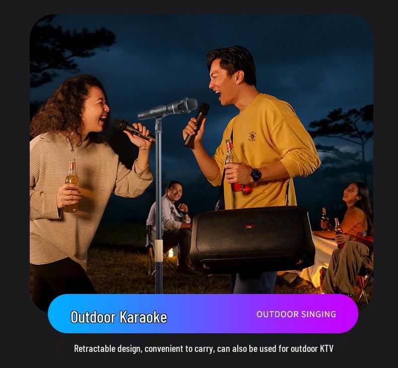 Adjustable Microphone Stand with Round Base for Stage and KTV Performances