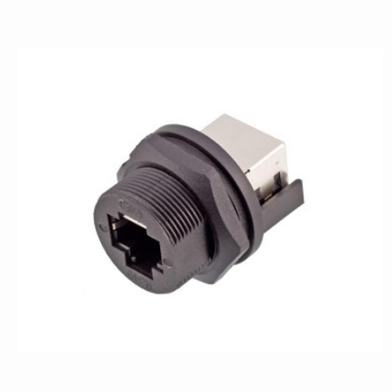 Dual Port Aviation Waterproof Network Switch Coupler Ethernet Cat5e 8P8C 8pin Panel RJ45 Connector Plug Socket Signal Adapter