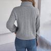 Women's Casual High-Neck Long-Sleeve Knit Pullover Warm Sweater