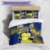 Set Lenzuola Stampate Cristiano Ronaldo 3 Pezzi Copriletto Accogliente Traspirante come Regalo per Inaugurazione Casa o Festa