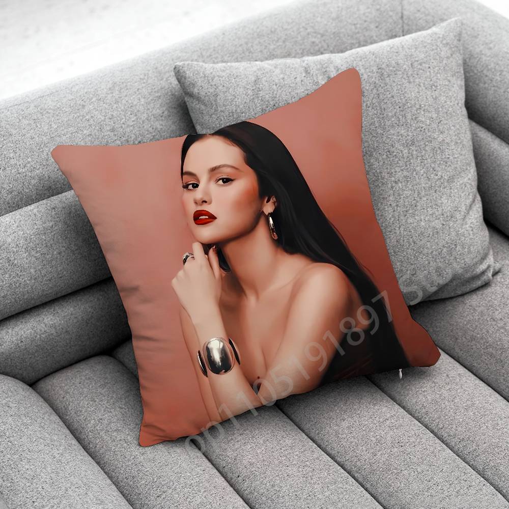 Federa Cuscino Decorativo Attore Cantante S-Selena Gomez Per 45*45Cm 40Cm 30Cm 50Cm 55Cm Quadrato Federa Cuscino Casa