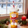 Christmas Coffee Mug 420ml Reindeer Travel Mug Double Wall Travel Coffee Mug For Women Men Kids Adults Children Family Friends