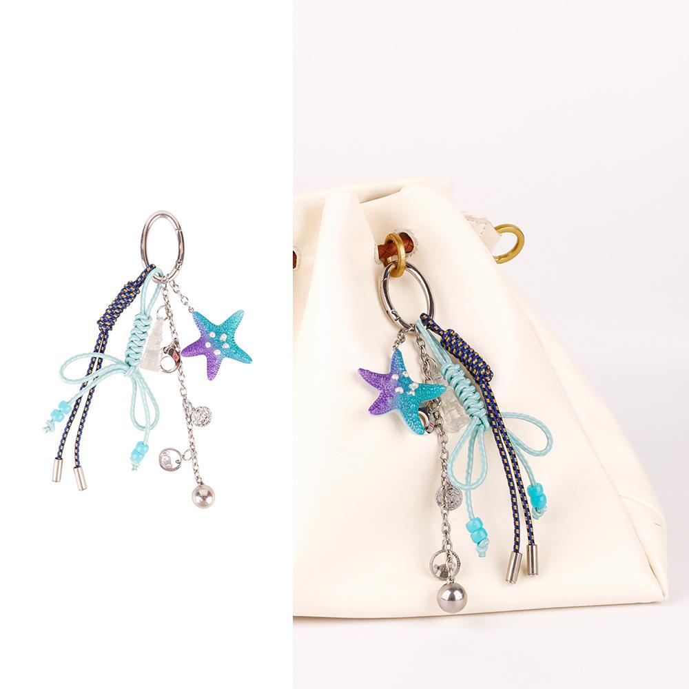 New starfish chain bag pendant fashionable ocean series ins fresh and sweet wind keychain pendant
