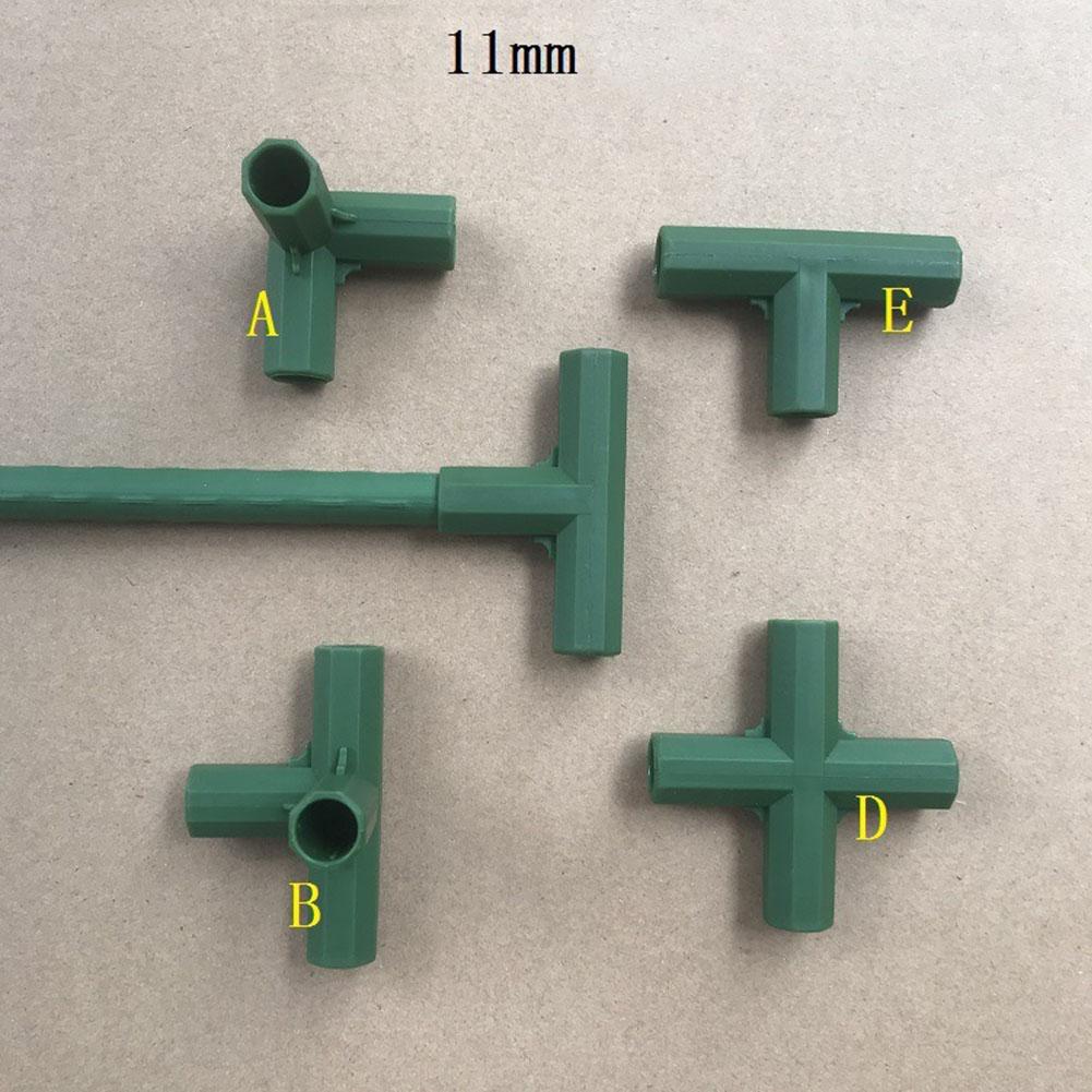 Gardening Frame Support Connector Greenhouse Support Fixed Connector Plant Climbing Pergola Fixed Bracket Joints Plastic Clip