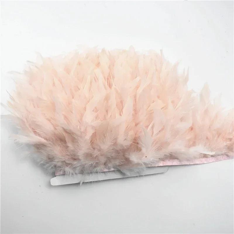 Colored Fluffy Turkey Feathers Trim Tassel Fringe Ribbon Marabou Feather Tape Boa Sewing Costume Clothing Accessories Decoration