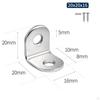40 Pieces L Brackets Stainless Steel Corner with Screws Angle Set for Wood Cabinet