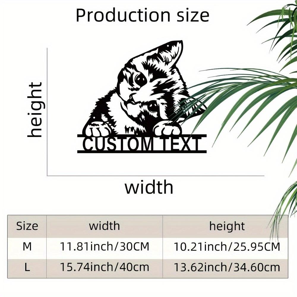 

Sleek Black Steel Cat Wall Art Custom Name Number Indoor Outdoor Decor TYDZ003021-M