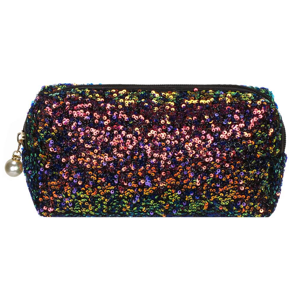 Fashion Lazy Makeup Zipper Pouch Handbags Glitter High-capacity Makeup Bag Mermaid Sequin Pen Bag Cosmetic Storage Bag