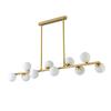 Dining Room Ceiling Chandelier Suspension Horizontal Glass Balls Chandeliers Kitchen Hanging Lamp Office Front Desk Lights
