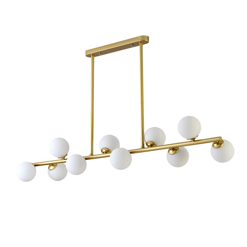 Dining Room Ceiling Chandelier Suspension Horizontal Glass Balls Chandeliers Kitchen Hanging Lamp Office Front Desk Lights