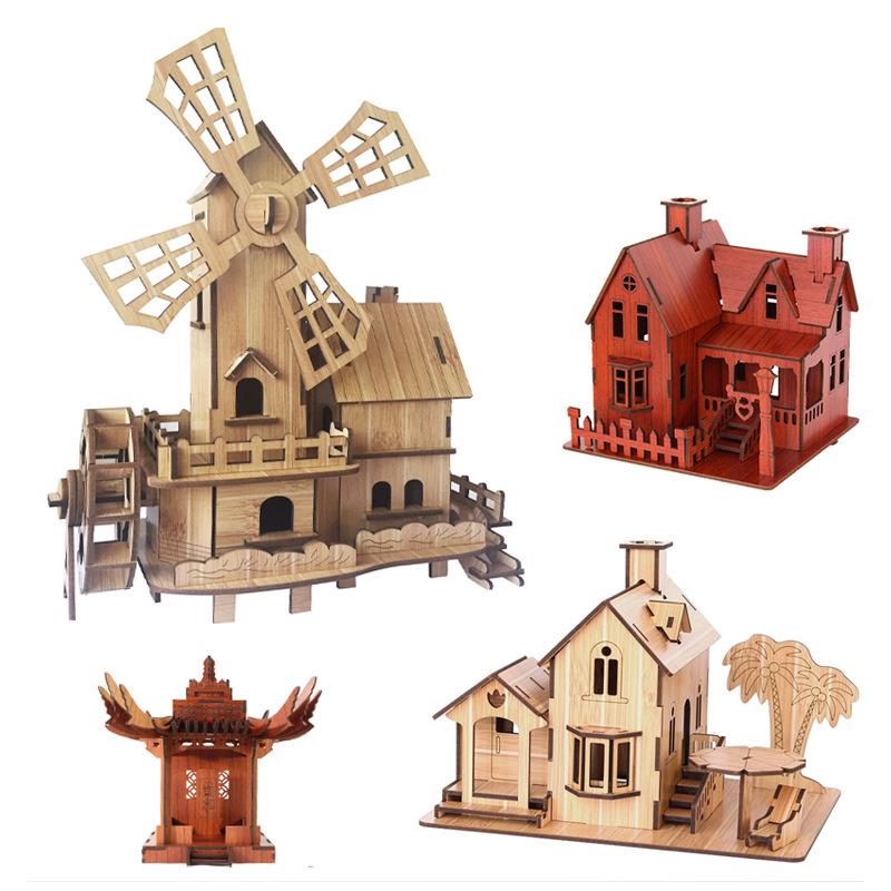 Seaview Villa Orchid Pavilion 3D Jigsaw Puzzle Cabin Model Educational Toy