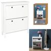Meubl white NARROW SHOE CABINET for the hall MADE OF MDF