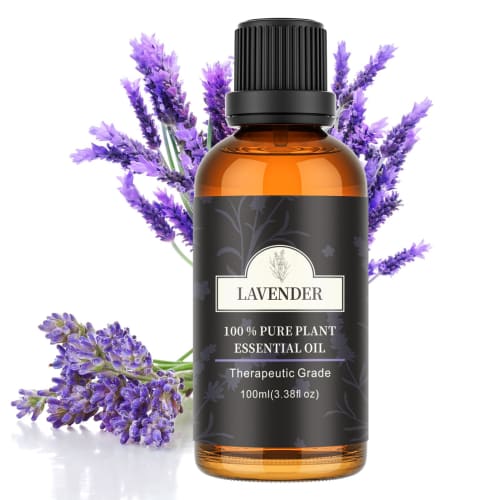 

Poven Lavender Essential Oil, 100ml, 100% Natural Lavender Essential Oil, Natural Aromatherapy Oil for Aroma Diffusers and Humidifiers, Floral