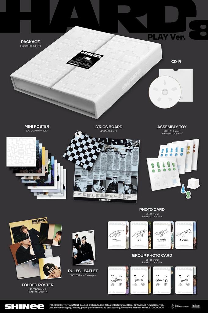 SHINee 8. Studioalbum 'HARD (Paketver.)" (Koreanische Ausgabe)