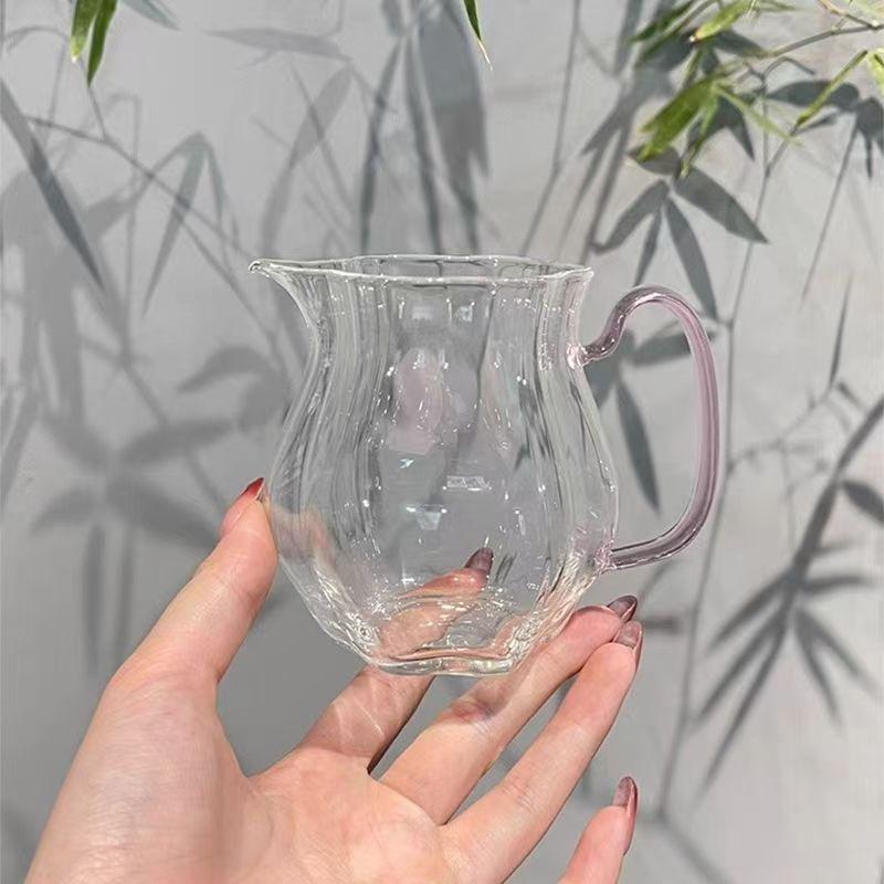 

350ml High Borosilicate Melon Pattern Gong Dao Bei Tea Server Kung Fu Tea Set 350ml