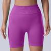 Seamless V-Back Peach-Lift Yoga Shorts for Summer Fitness