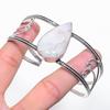 Natural Moonstone Gemstone 925 Sterling Silver Cuff Bangle Adjustable U5j70
