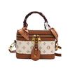 Premium Hand Women's Bag Fashion Printed Ladies Shoulder Bag French Ribbon Handle Crossbody Girl Vintage Daytime Wash Bag