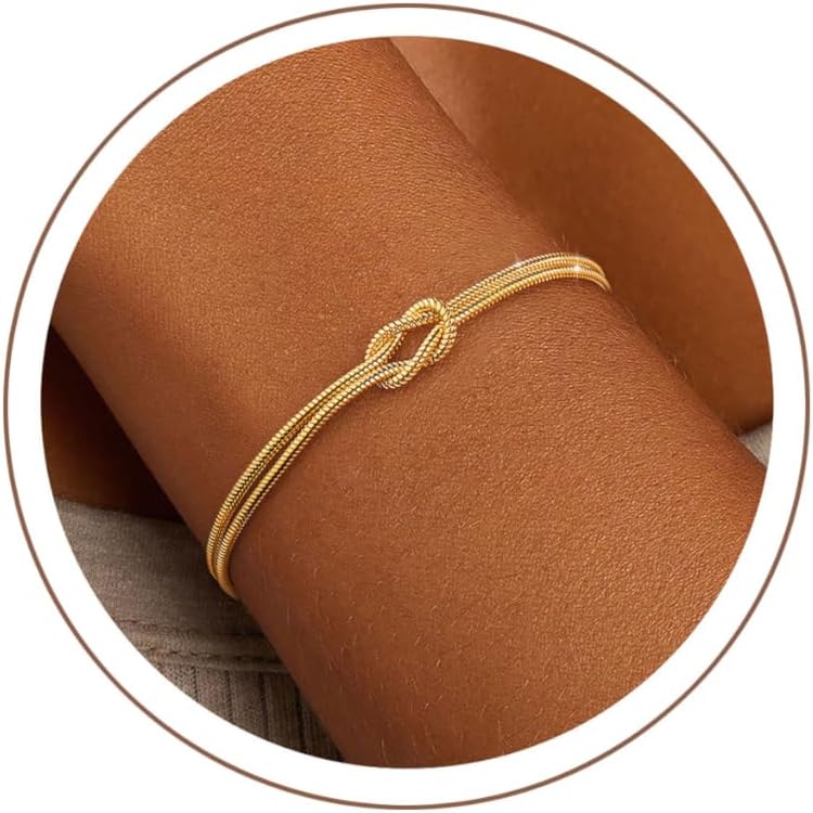 KOHOTA Silber Gold Armbänder für Damen Trendiges Armband-Set Anlaufgeschützt