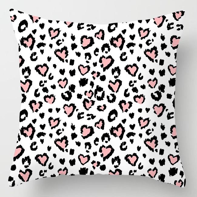 Pink Print Sweet Decorative Pillowcase Sofa Cushion Car Decoration Cushion Cover Cute Exquisite Home Decor Pillowcase