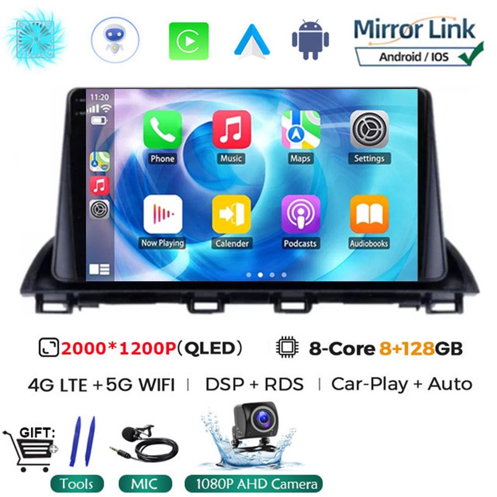 For Mazda 3 Axela 2014 - 2019 Android 14 Car Radio Multimedia Radio Player GPS Navigation Video Stereo Audio Head Unit 2DIN DVD