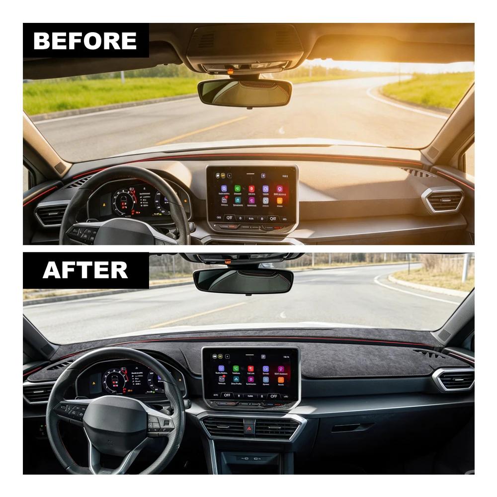 Armaturenbrettmatte für Cupra Formentor Leon Seat Leon 2021-2026 Anti-Rutsch Flanell Schutz