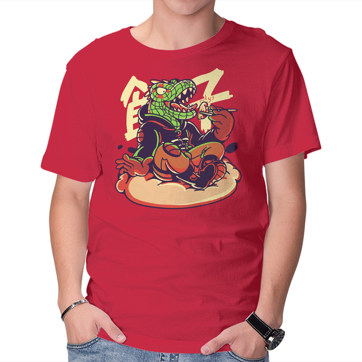 Unisex Crew Neck T-Shirt Gyoza Lover Graphic Short Sleeve Casual Tee S