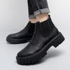 Fashion Black men's boots Warm and Thick Bottom Style for Autumn and Winter New classics casual adult fashion quality leather shoes