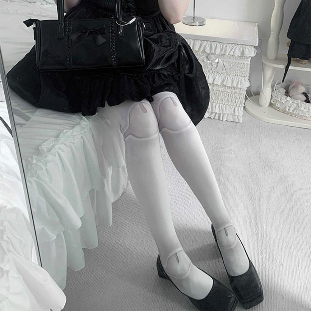 Beauty Socks Velvet Printed Lolita Socks Cotton Material Sweet Style Pantyhose Gothic Novelty 3D Print Joint Doll Socks Cosplay