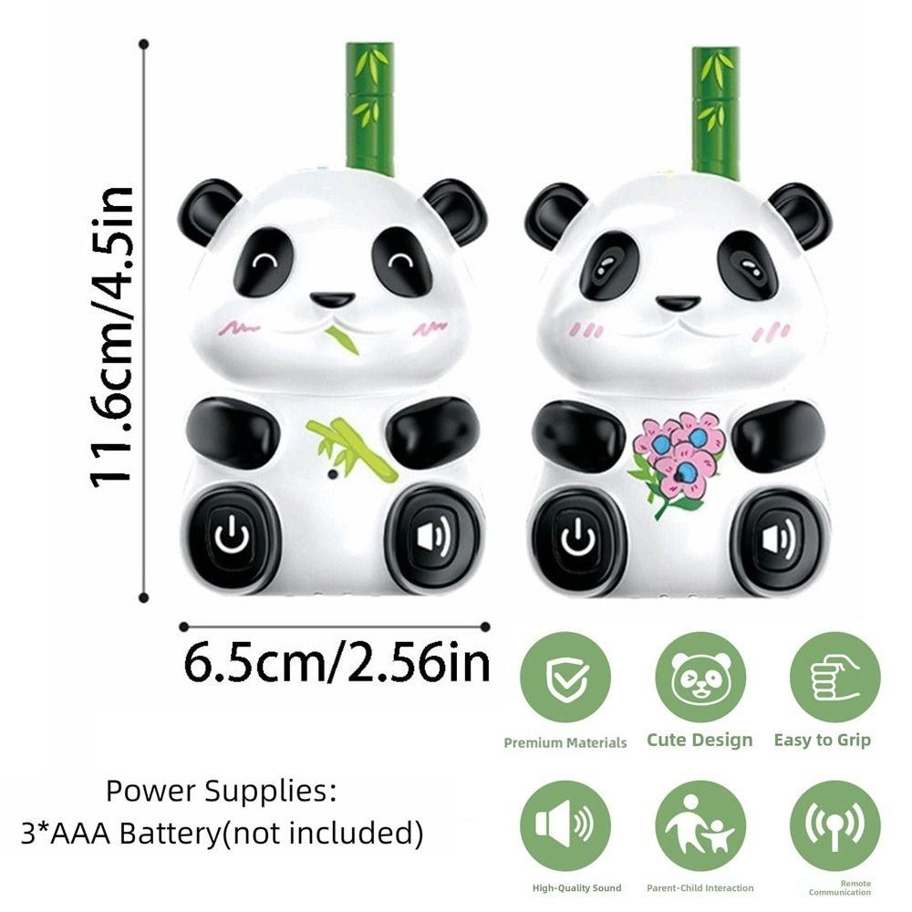 2Pcs Panda Kids Walkie Talkie Toys Transceiver Parent-child Intercom Machine  Outdoor