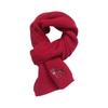 Womens Winter Acrylic Knit Scarf With Horse Embroidery Red Warm Wrap Gift Party Office