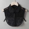 Elegant Lace Fake Collar White Blouse Shoulders Fake Collar Shawl Detachable Front Tie  Girls