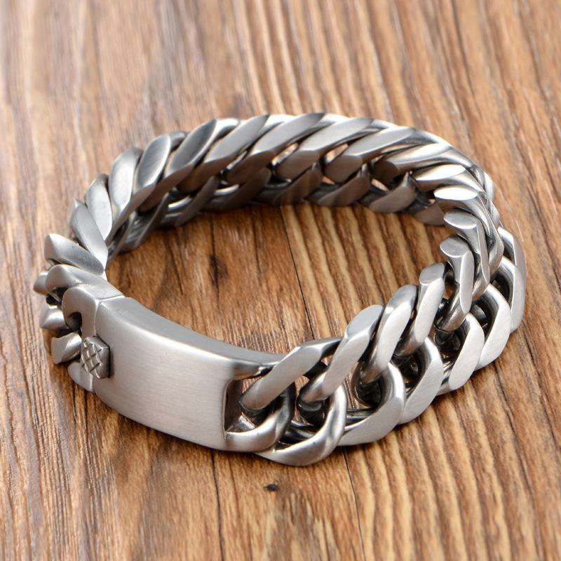 European and American titanium steel men's bracelet, punk trend, titanium steel bracelet HFS61