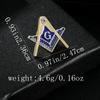 Cheep Square & Compass Masonic Crystal Brooches Blue Freemason Emblem Enamel Pins
