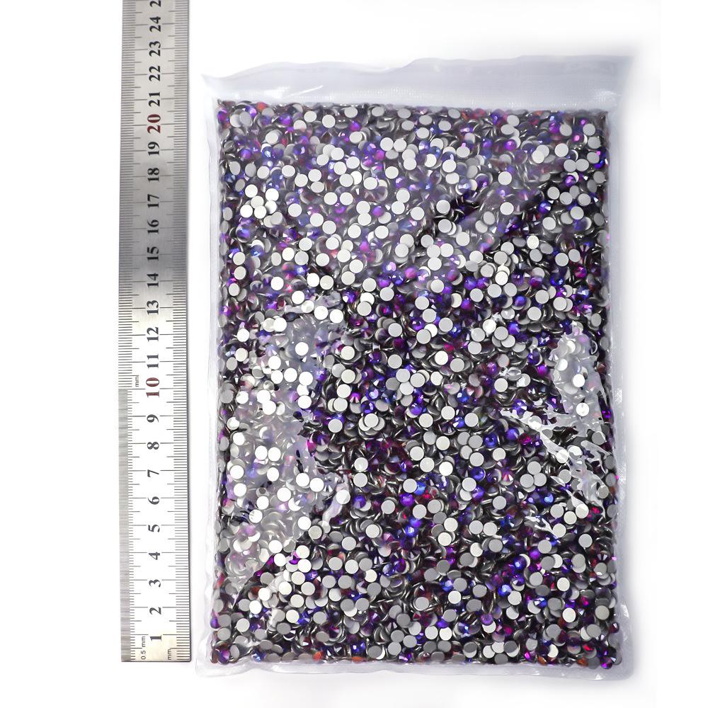 Weichen Big Bag Flat Bottom Diamond Color Plated Crystal Diamond Decorative Rhinestone Diy Nail Art Glass Jewelry Accessories