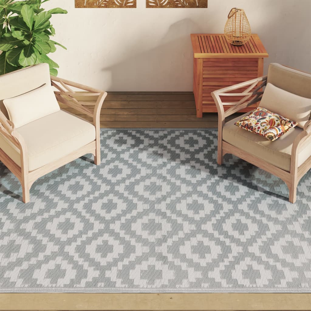 Outdoor Rug ARAKIL Grey 160x230 cm PP