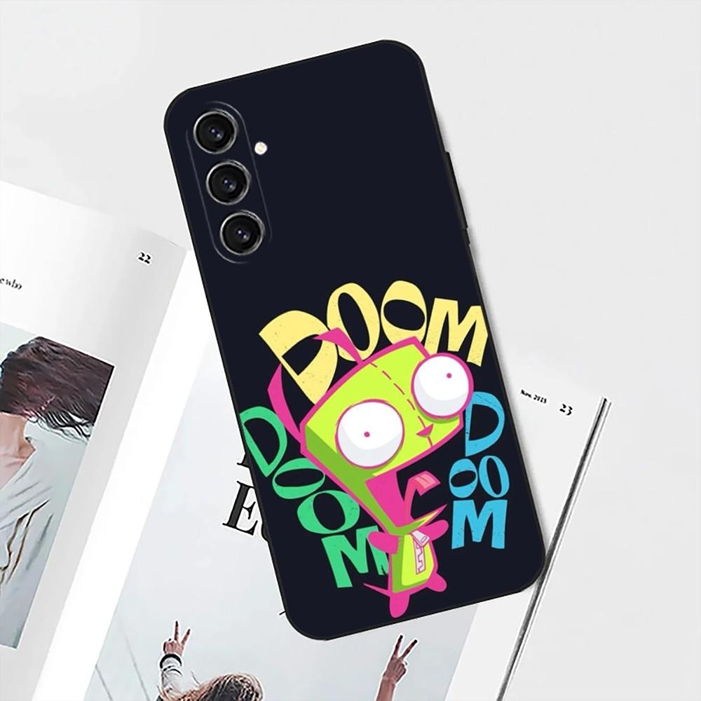 

C-Cartoon I-Invader Zim Phone Case For Samsung S25,S24,S21,S22,S23,S30,Ultra,S20,Plus,Fe,Lite,Note,10 Black Soft Shell Samsung S20plus5G
