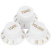 3Pcs Guitar Control Knob 1 Volume 2 Tone Fit Top Plastic Set Kit for Electric Bass GD73