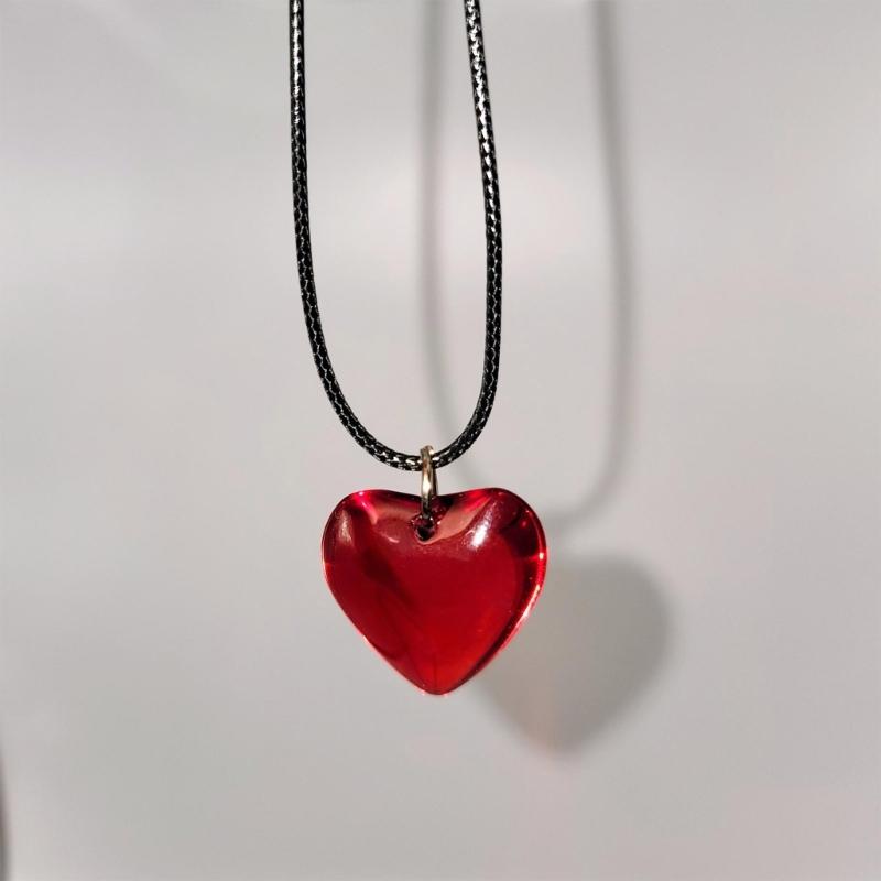 Fashion Trend Niche Sense Loves Pendant Collarbone Chain Temperament Simple Cold Wind Adjustable Black Rope Necklace