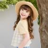 Infant and Child Girl's T-shirt Summer Children's Thin Casual Short Sleeve Top with Embroidered Flower Fake Two Pieces