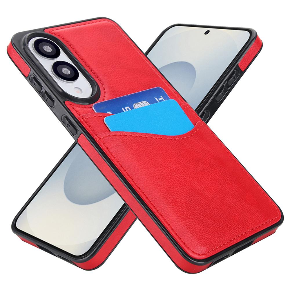 For Samsung Galaxy S25 Edge Case Card Slot Slim-Fit PU+TPU Mobile Cover
